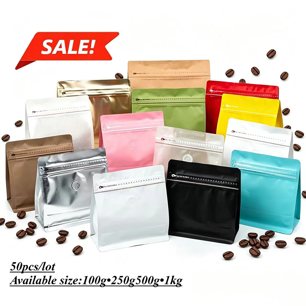 Food Day Snacks - 50szt Matowe czarne folie aluminiowe Mylar