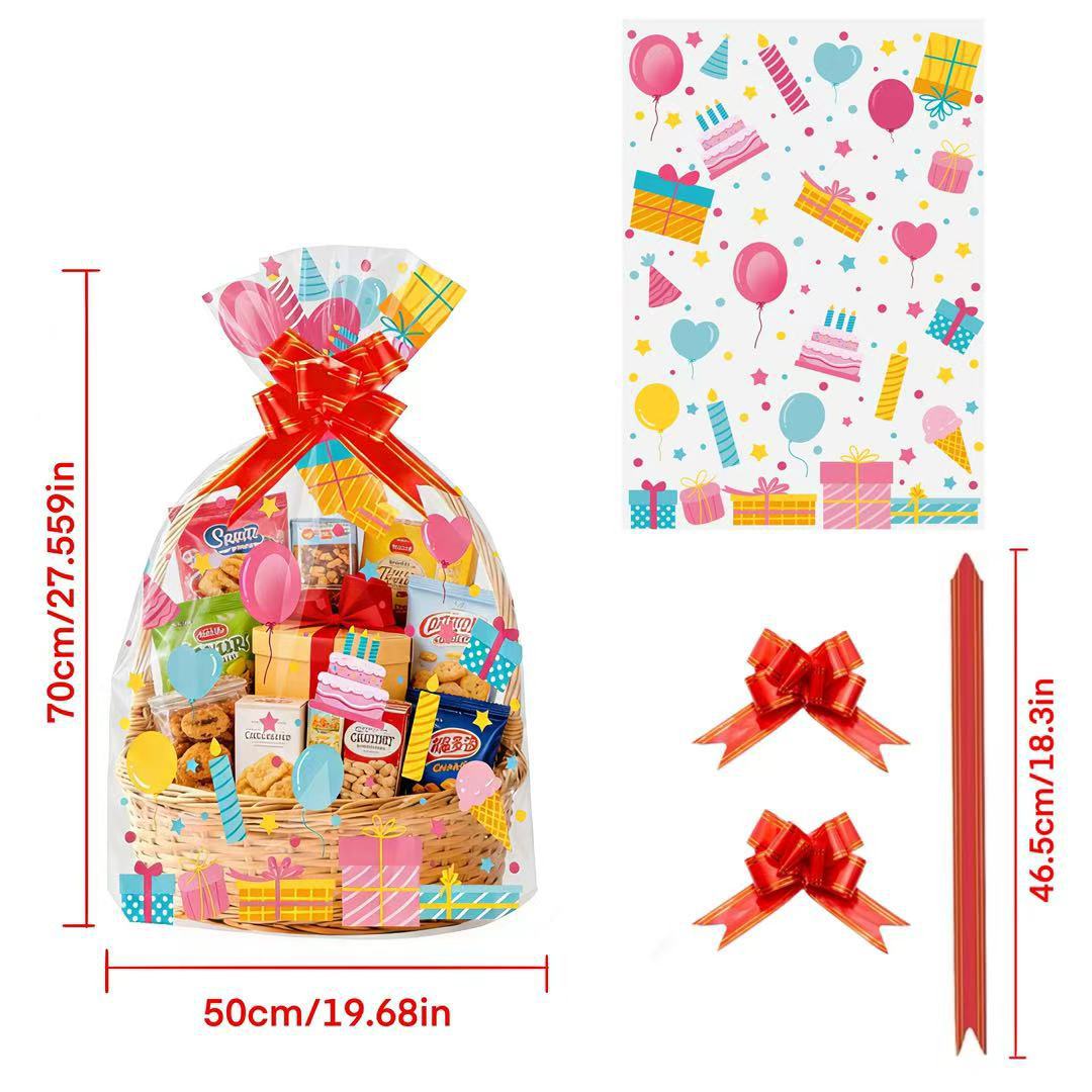 Food Snacks Hamper - 20 szt. Przezroczyste torby na prezenty