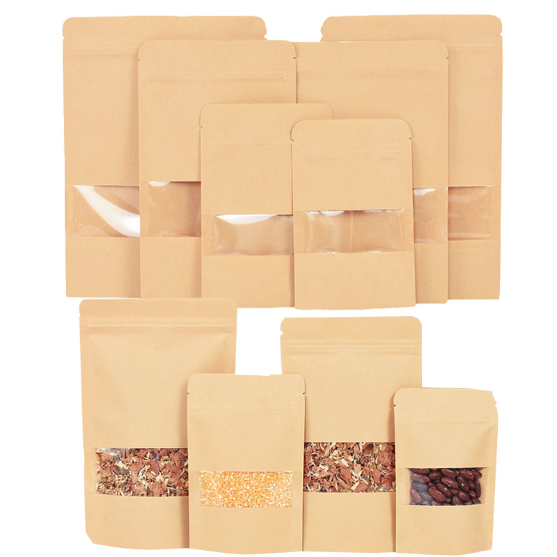 Food Day Snacks - 20/50szt Kraft Paper Zip Lock Bags